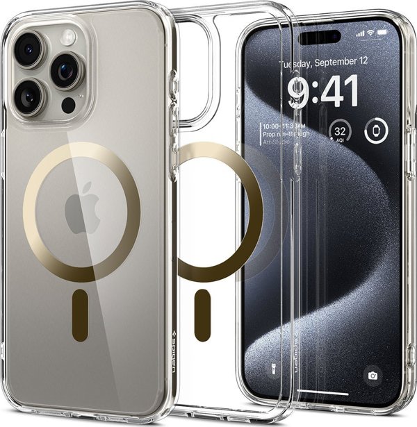 Spigen Ultra Hybrid MagSafe Gold Case - iPhone 15 Pro
