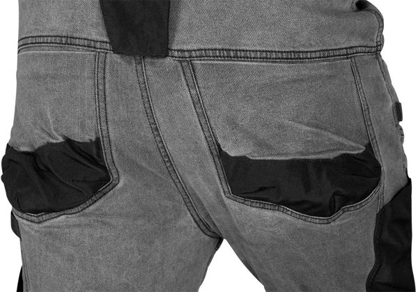 Εργατικά παντελόνια DENIM, ενισχύσεις Oxford, γκρι, μέγεθος M