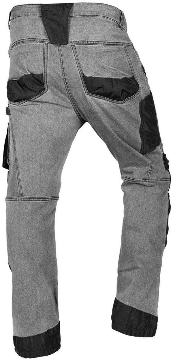 Εργατικά παντελόνια DENIM, ενισχύσεις Oxford, γκρι, μέγεθος M