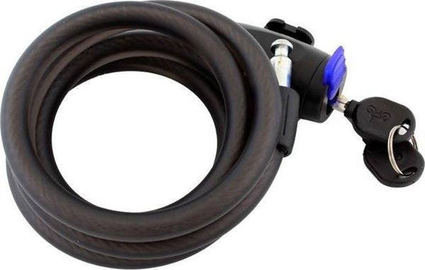 Ατσάλινη Κλειδαριά Ασφαλείας Sports Equipment RW19C για Μοτοσυκλέτα & Ποδήλατο, 150cm, Μαύρη