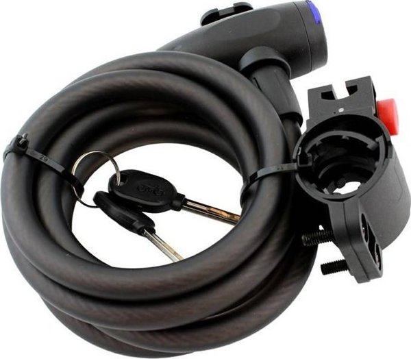 Ατσάλινη Κλειδαριά Ασφαλείας Sports Equipment RW19C για Μοτοσυκλέτα & Ποδήλατο, 150cm, Μαύρη