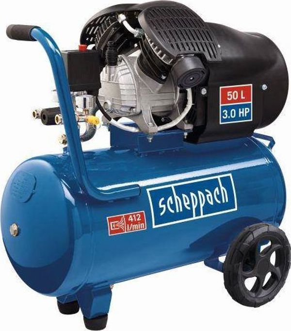 Scheppach HC52DC Αεροσυμπιεστής 50L 8bar 3.0PS Δικύλινδρος (SCH5906101901)