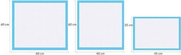 Springos Υγειονομικό χαλάκι για σκύλους 60x60 cm απορροφητικό υπόστρωμα 50 τεμ. για εκπαίδευση υγιεινής UNIWERSALNY