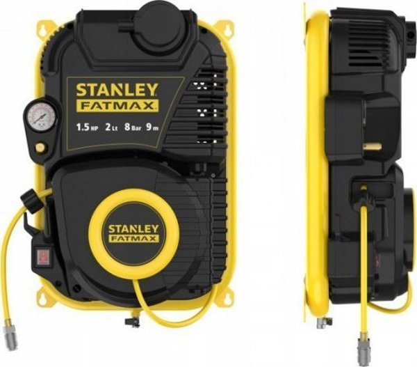 Συμπιεστής STANLEY ΚΟΜΠΡΕΣΕΡ ΧΩΡΙΣ ΛΑΔΙ ΓΙΑ ΤΟΝ ΤΟΙΧΟ 2L 1,5HP 8BAR STANLEY FATMAX