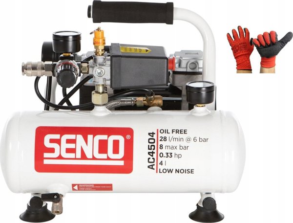 Αεροσυμπιεστής SENCO Silent air compressor 4 l, AC4504, SENCO