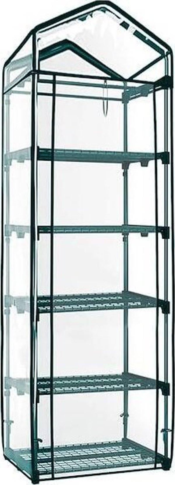 Springos Θερμοκήπιο κήπου 5 ράφια με φύλλο 130g/m2 ράφι μπαλκονιού 190x70x50cm πράσινο UNIWERSALNY