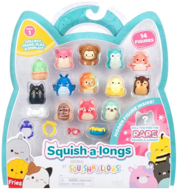 SQUISHMALLOWS SQUISH-A-LONGS φιγούρες 14-πακέτο, 2,5 εκ.