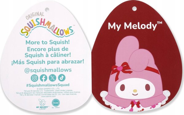 SQUISHMALLOWS HELLO KITTY Λούτρινο παιχνίδι έκδοση για την Ημέρα του Αγίου Βαλεντίνου, 20 εκ.