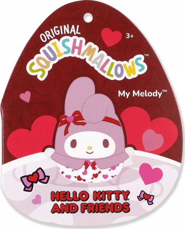 SQUISHMALLOWS HELLO KITTY Λούτρινο παιχνίδι έκδοση για την Ημέρα του Αγίου Βαλεντίνου, 20 εκ.