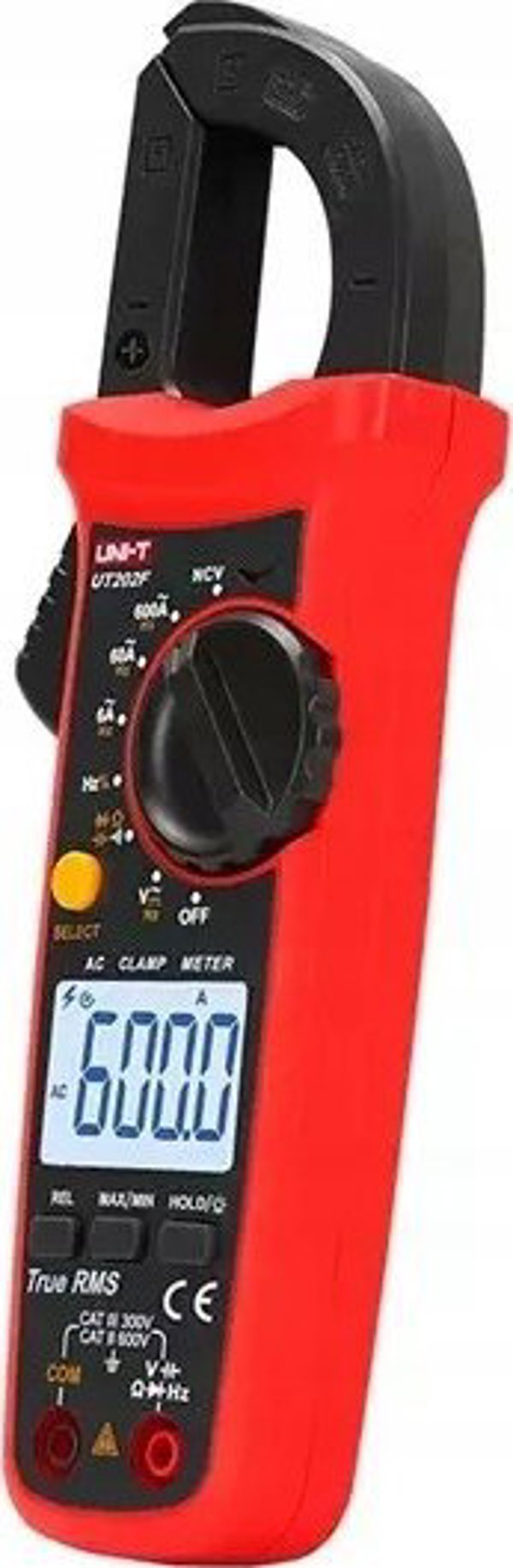 Πένσες μέτρησης ρεύματος UT202F, TRMS, NCV, 28mm, 600A, 600V AC/DC, με μέτρηση συχνότητας και χωρητικότητας