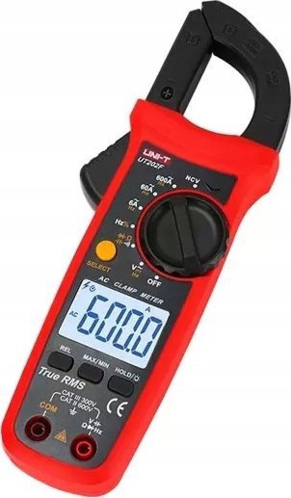 Πένσες μέτρησης ρεύματος UT202F, TRMS, NCV, 28mm, 600A, 600V AC/DC, με μέτρηση συχνότητας και χωρητικότητας