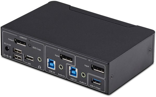 StarTech P2AD122-KVM-SWITCH Διακόπτης KVM Μαύρος