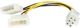 StarTech Molex x2 - PCIe 6-pin, 0.15m, Κίτρινο (LP4PCIEXADAP)