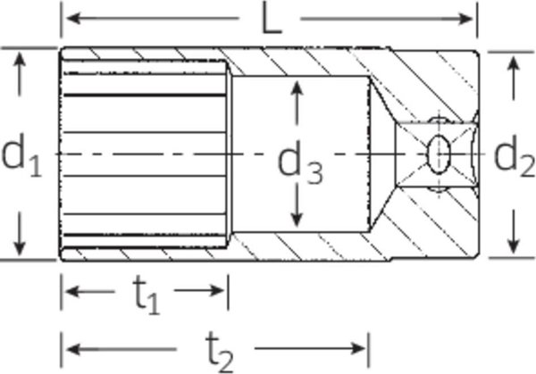 Stahlwille Καρυδάκι 1/2" 32mm, 12-γωνιακό, μακρύ