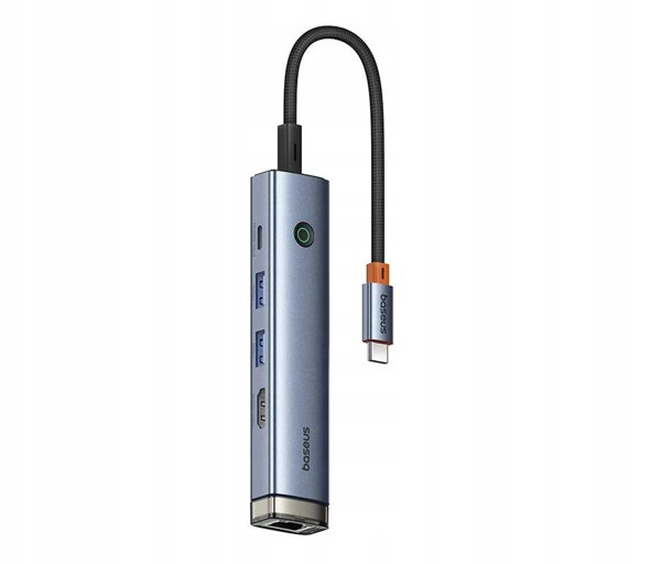 Σταθμός/αναπαραγωγέας Baseus Baseus UltraJoy Series 5-Port HUB AIR Space Grey（Type-C to HDMI4K@60Hz*1+USB3.0*2+PD*1+RJ45*1）