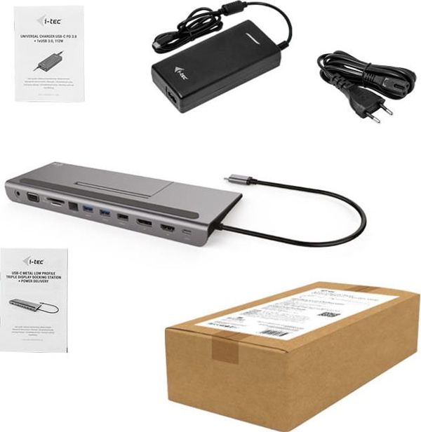Stacja/replikator I-TEC Triple Dock USB-C (C31FLATPLUS112W)