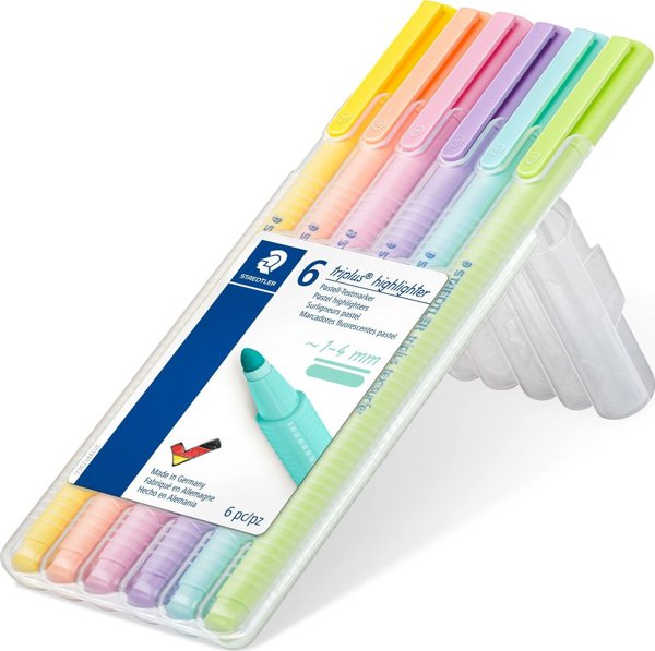 STAEDTLER Υπογραμμιστές παστέλ Triplus Textsurfer: 6 τεμ.