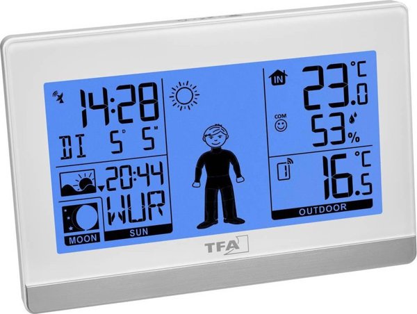 TFA Μετεωρολογικός Σταθμός 35.1159.02 Weather Boy με Θερμόμετρο και Υγρόμετρο Εσωτερικού/Εξωτερικού Χώρου, Λευκός