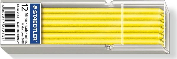 Staedtler Μολύβι Lumocolor 218 Μη Μόνιμο, Κίτρινο, 3mm, 12 Τεμάχια