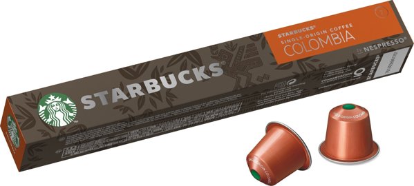 Starbucks Κάψουλες Καφέ Colombia για Μηχανές Nespresso, 10 Τεμάχια