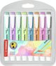 STABILO Swing Cool Pastel Υπογραμμιστής, Σετ 8 Χρωμάτων, Με Κλιπ και Αεριζόμενο Καπάκι