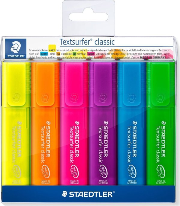 Staedtler Μαρκαδόροι Υπογράμμισης Textsurfer Classic 6τμχ σε Θήκη