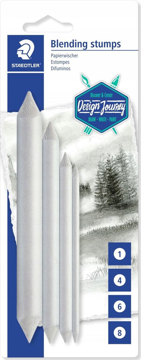 Staedtler Wiszer Σβηστήρι Σκίασης, Σετ 4 Τεμαχίων, από Συμπιεσμένο Χαρτί, για Κάρβουνο, Κιμωλία και Παστέλ