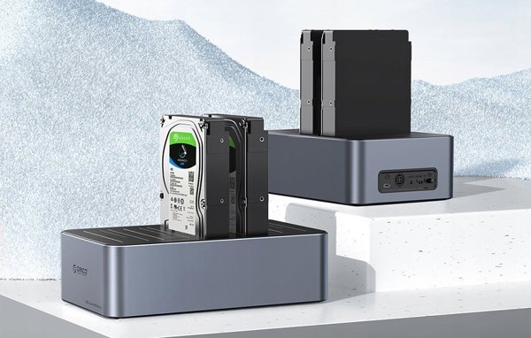 Σταθμός σύνδεσης Orico για δίσκους HDD / SSD 2,5 / 3,5", 5Gbps, USB-C σε USB-C/A με λειτουργία κλωνοποίησης (μαύρη)
