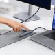 Σταθμός/αναπαραγωγέας Baseus Baseus UltraJoy Series 6-Port HUB AIR Space Grey（Type-C to HDMI4K@30Hz*1+USB3.0*2+USB2.0*1+Type-C3.0*1+PD*1）