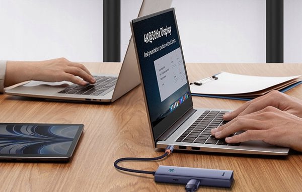 Stacja/replikator Baseus Baseus UltraJoy Series 6-Port HUB Docking Station Space Grey（Type-C to HDMI4K@30Hz*1+USB 3.0*3+PD*1+RJ45*1）