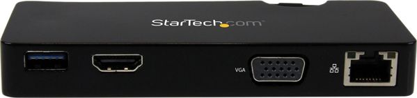 StarTech Travel Laptop Docking Station USB 3.0, HDMI, VGA, Gigabit Ethernet (USB3SMDOCKHV)