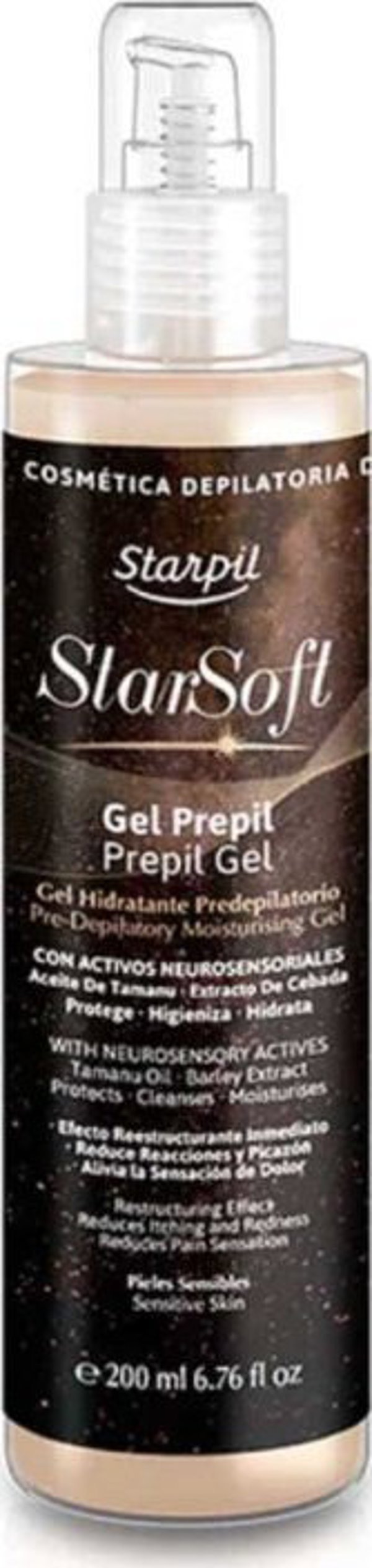 Starpil Gel πριν από την αποτρίχωση Starpil StarSoft Prepil Gel, για εξαιρετικά ευαίσθητο δέρμα, 200 ml