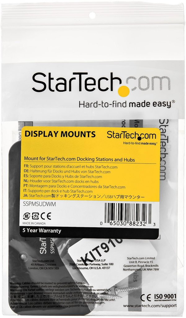 Στήριγμα Dockingstation STARTECH.COM - Για συμβατούς κόμβους και σταθμούς σύνδεσης StarTech.com - Τοποθέτηση σε τοίχο ή κάτω από τραπέζι - Ατσάλι