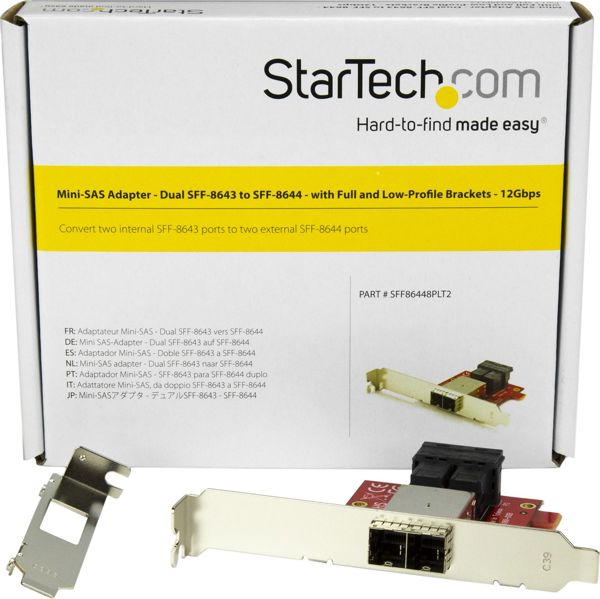 StarTech Προσαρμογέας 2x SFF-8643 - 2x SFF-8644 (SFF86448PLT2)