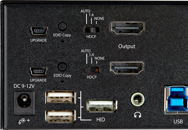 StarTech 2-Port HDMI KVM Switch SV231DHU34K6, USB, 4K Ultra HD, Μαύρο