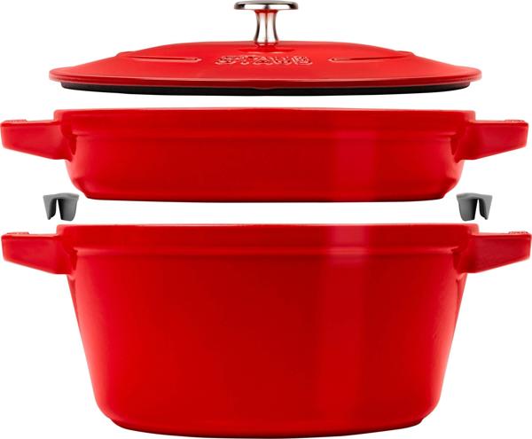 STAUB Σετ 2 μαντεμένια σκεύη με καπάκι Staub