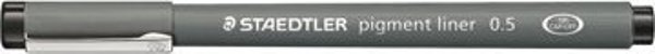 Staedtler Pigment Liner Στυλό Σχεδίου 0.5mm Μαύρο, 10 Τεμάχια