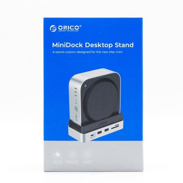 Orico Κατακόρυφη βάση σύνδεσης για MacMini M4, USB-C 10 Gbps, με θήκη M.2 NVMe, μεταλλική