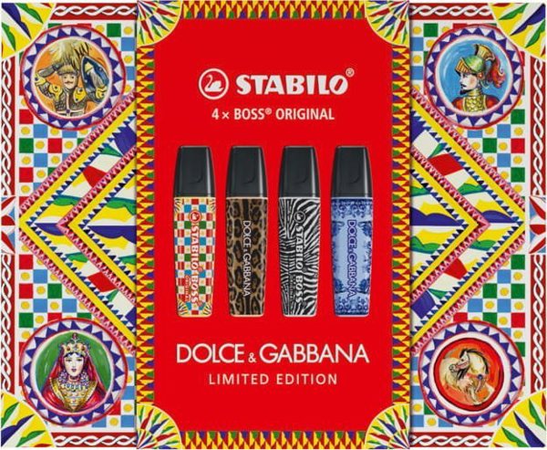 STABILO Υπογραμμιστής STABILO Boss x Dolce&Gabbana Σε Πολυτελή Συσκευασία 4 Τεμάχια