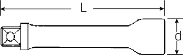 Προέκταση 3/8" L=160mm, μέγεθος 6 STAHLWILLE