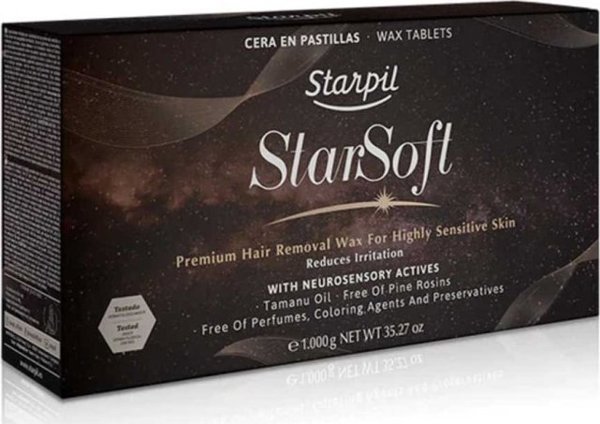 Starpil Χαμηλής θερμοκρασίας κερί αποτρίχωσης Starpil StarSoft Wax Tablets, για πολύ ευαίσθητο δέρμα, 1kg