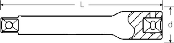 Stahlwille Επέκταση 1/4" L=254mm, μέγεθος 10 STAHLWILLE