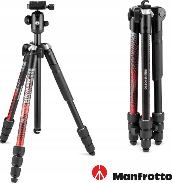 Σετ τρίποδου Manfrotto Element MII MKELMII4RD-BH, κόκκινο