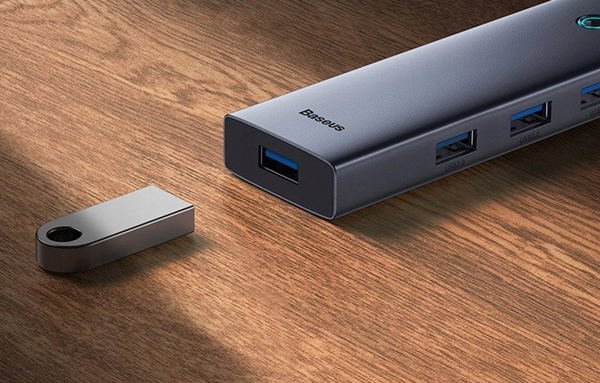 Stacja/replikator Baseus OS-Baseus UltraJoy Series 4-Port HUB Space Grey（USBA to USB3.0*4）