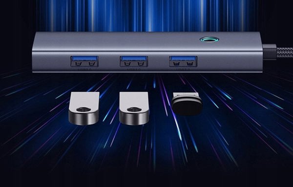 Stacja/replikator Baseus OS-Baseus UltraJoy Series 4-Port HUB Space Grey（USBA to USB3.0*4）