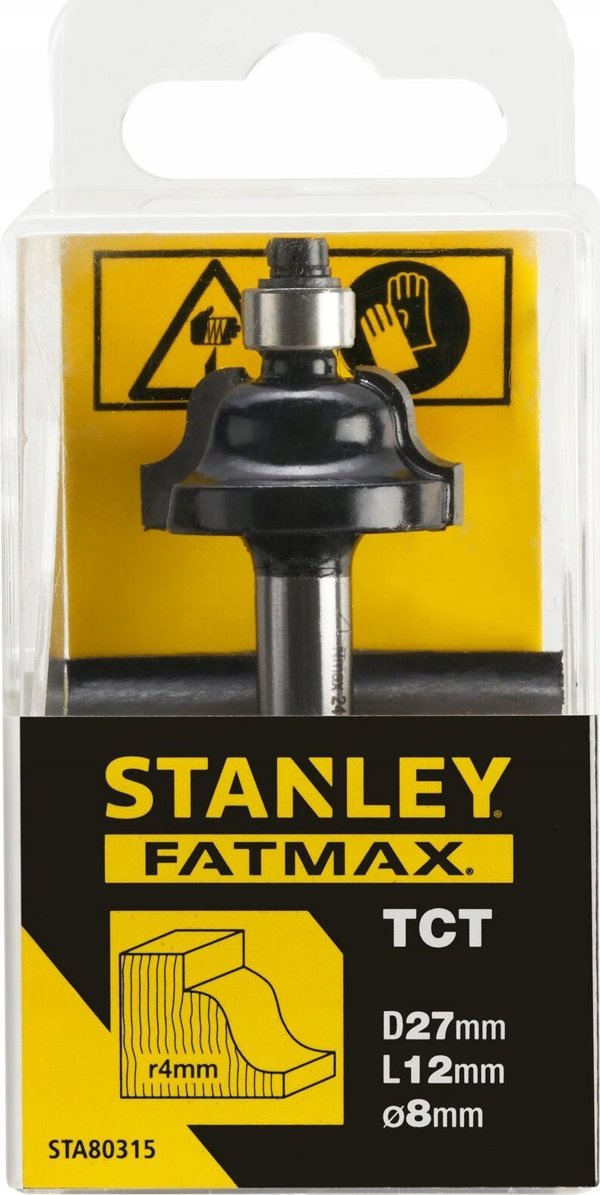 Φρέζα TCT STANLEY, για διαμόρφωση ακμών 4 x 27 mm