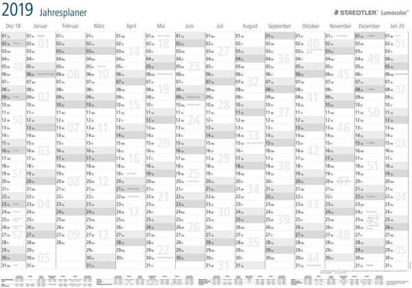 Staedtler STAEDTLER Jahresplaner Lumocolor Planner έτους 2025 Μορφή A1 14092618 4007817641156