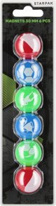 Starpak Μαγνήτες Football 30mm, 6 Τεμάχια, Πολύχρωμοι