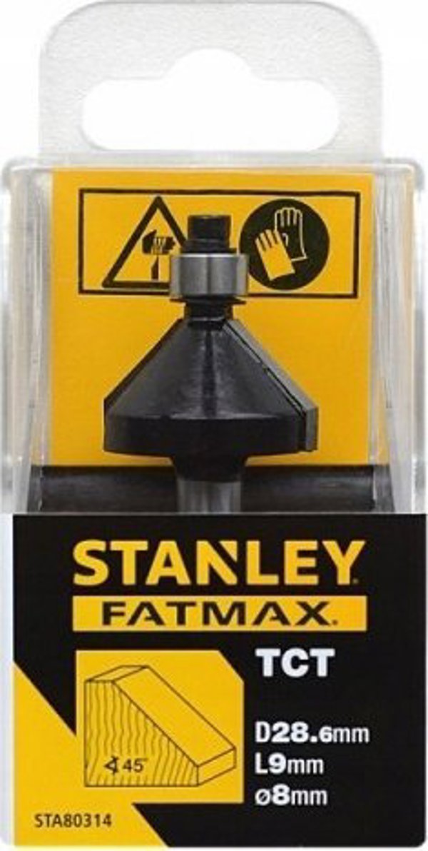 Φρέζα TCT Stanley, γωνία 45, 28,6 x 9 mm