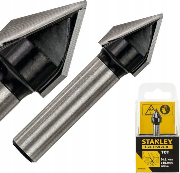 Stanley Φρέζα TCT, V-αυλάκι 60 x 12,7 mm